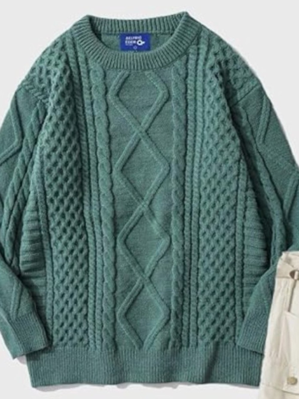 Aelfric Eden Cable Knit Sweater Green